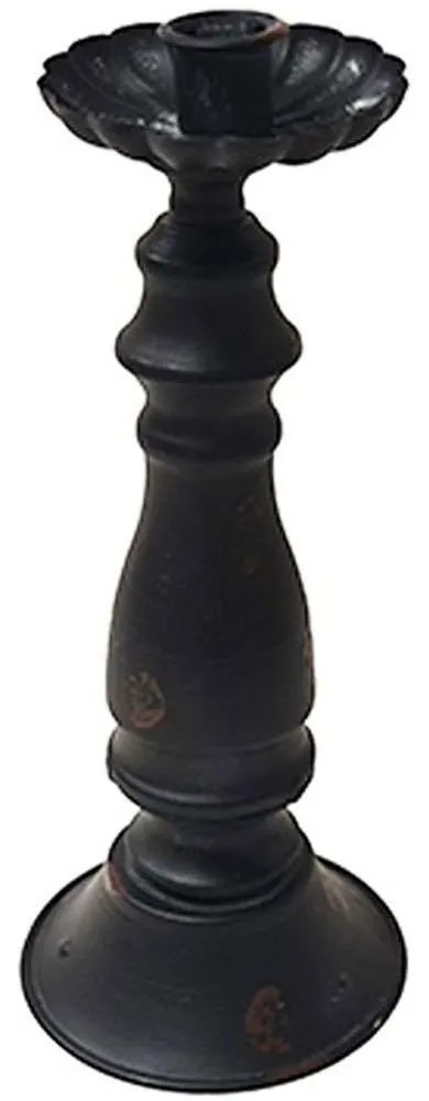 Κηροπήγιο 013.786544 11x26,5cm Black Metal