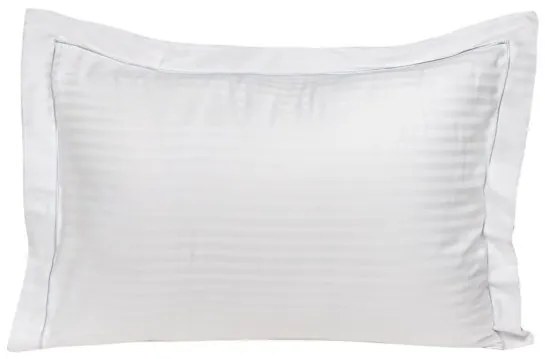 Beauty Home Ζεύγος μαξιλαροθήκες πλακέ Oxford Dobby Cotton Rich Blend Art 1381 53x73+5 Λευκό