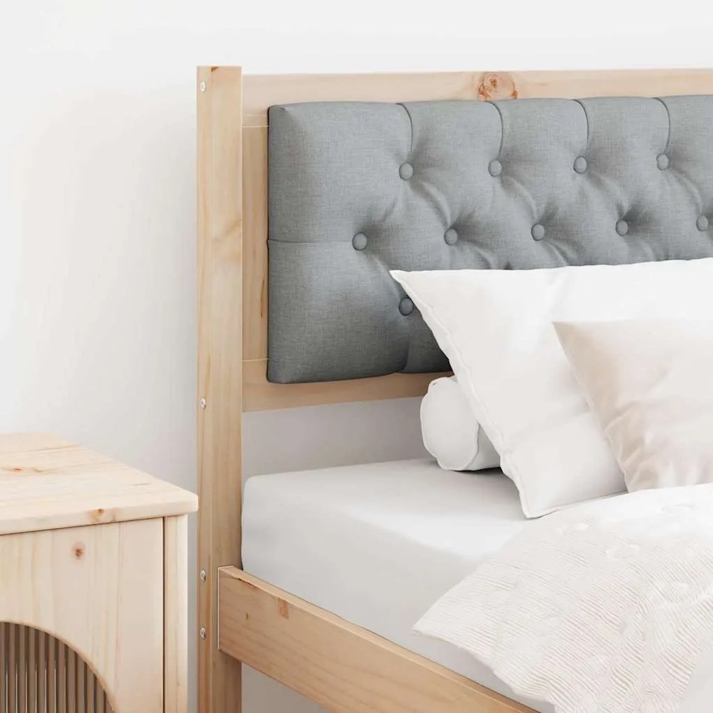 vidaXL Κεφαλάρι Άλλο Καφέ και ανοιχτό γκρι 90 cm Μασίφ ξύλο πεύκου