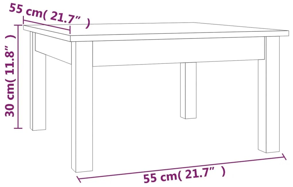 ΤΡΑΠΕΖΑΚΙ ΣΑΛΟΝΙΟΥ ΜΑΥΡΟ 55 X 55 X 30 ΕΚ. ΑΠΟ ΜΑΣΙΦ ΞΥΛΟ ΠΕΥΚΟΥ 814233