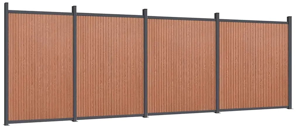 vidaXL Πάνελ Περίφραξης Καφέ 699 x 186 εκ. από WPC