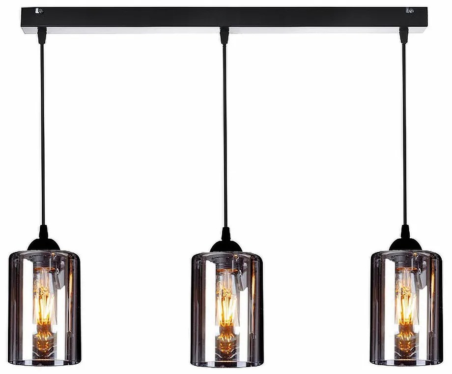 Φωτιστικό Οροφής Τρίφωτο Homelighting Smog 77-8201 White/Black
