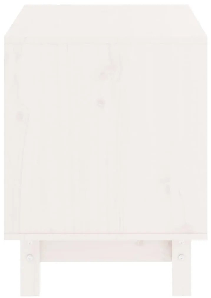 vidaXL Σπιτάκι Σκύλου Λευκό 50 x 40 x 52 εκ. από Μασίφ Ξύλο Πεύκου