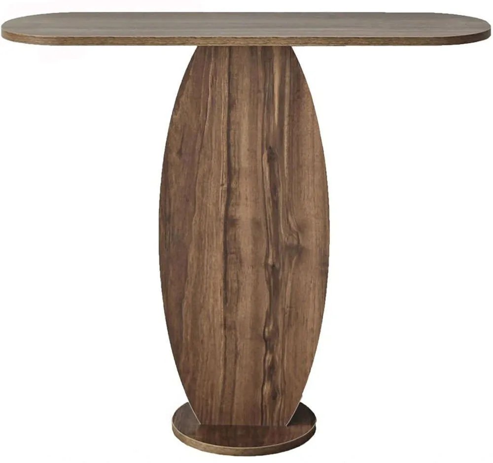 Κονσόλα Ellittica 552NOS2495 100x30x81cm Walnut Μοριοσανίδα, Μελαμίνη