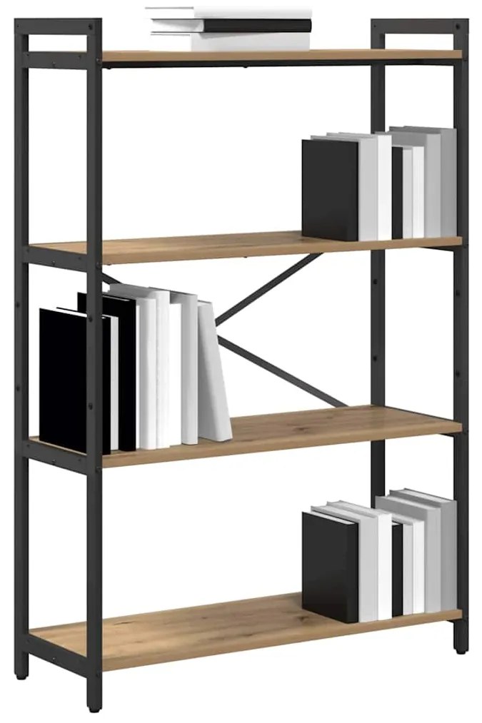 vidaXL Βιβλιοθήκη artisan δρυς 80 x 30 x 118 εκ Επεξεργασμένο ξύλο