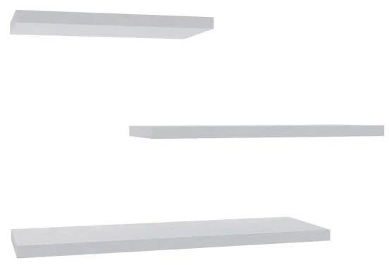 Ραφιέρα τοίχου Leila σετ 3τεμ μελαμίνη σε λευκή απόχρωση 40x14x2εκ 40x14x2 εκ.