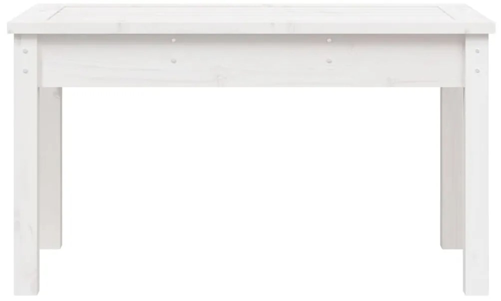 vidaXL Παγκάκι Κήπου Λευκό 80x44x45 εκ. από Μασίφ Ξύλο Πεύκου