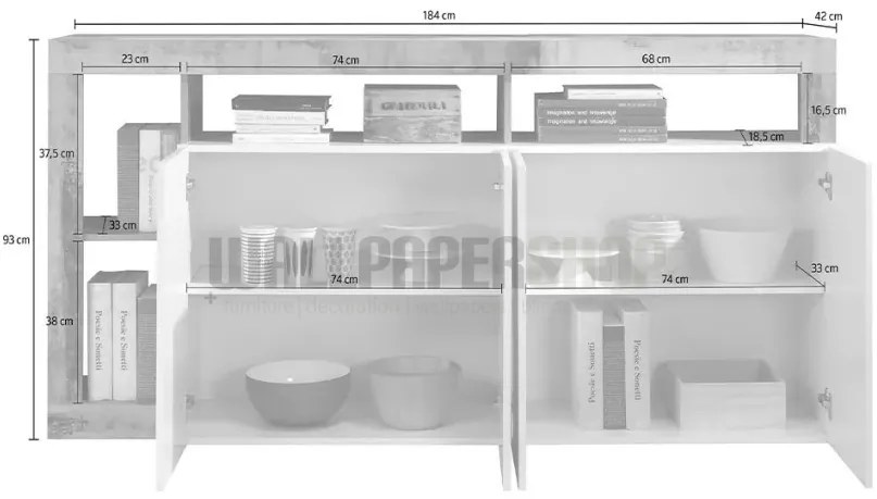 ΜΠΟΥΦΕΣ ΞΥΛΟ ΑΚΑΚΙΑΣ ΚΑΦΕ 145x87x45