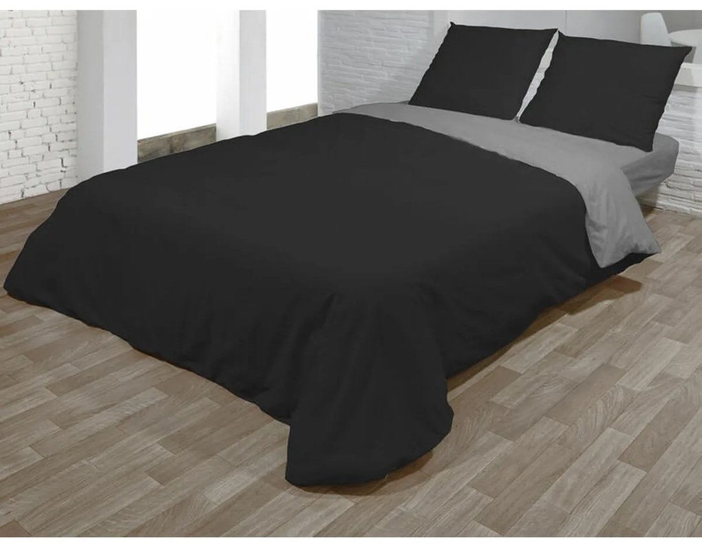 Σετ κάλυμμα παπλώματος Hosteline VEGAS Μαύρο Kρεβάτι 135 3 Τεμάχια