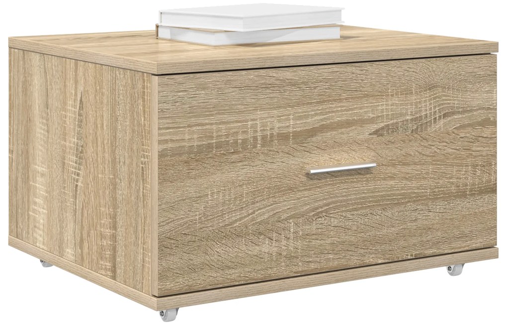 vidaXL Ντουλάπι με Συρτάρια Καφέ 55 x 45 x 33.5 εκ Επεξεργασμένο ξύλο