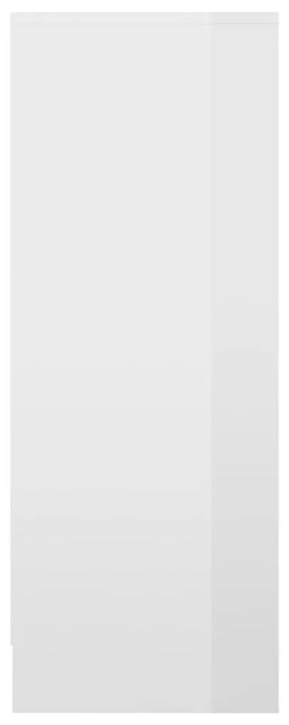 Παπουτσοθήκη Γυαλιστερό Λευκό 31,5x35x90 εκ. από Μοριοσανίδα - Λευκό