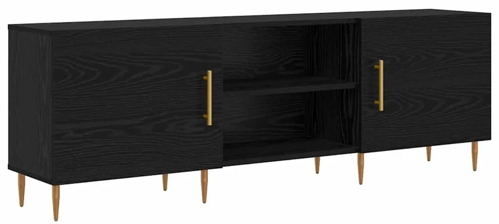 vidaXL Ντουλάπι TV Μαύρη δρυς 150 x 30 x 50 cm Επεξεργασμένο ξύλο