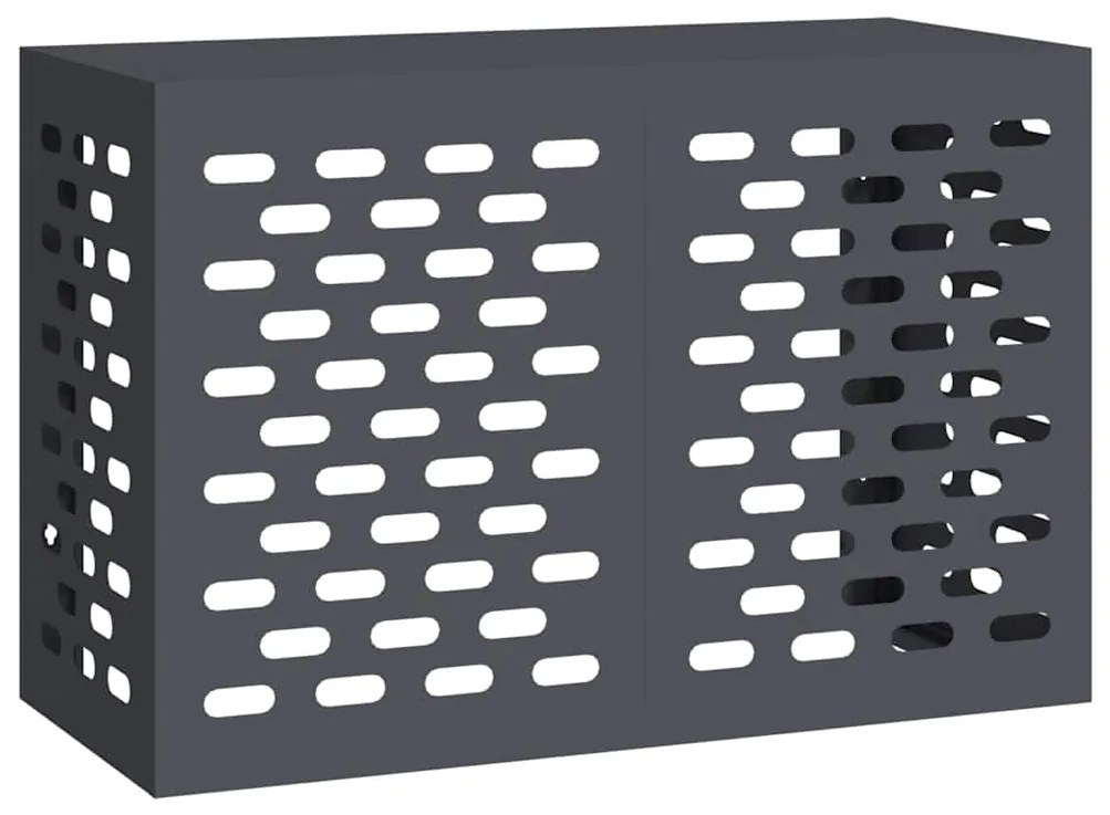 vidaXL Κάλυμμα κλιματιστικού Ανθρακί 90 x 40 x 60 εκ Ατσάλι