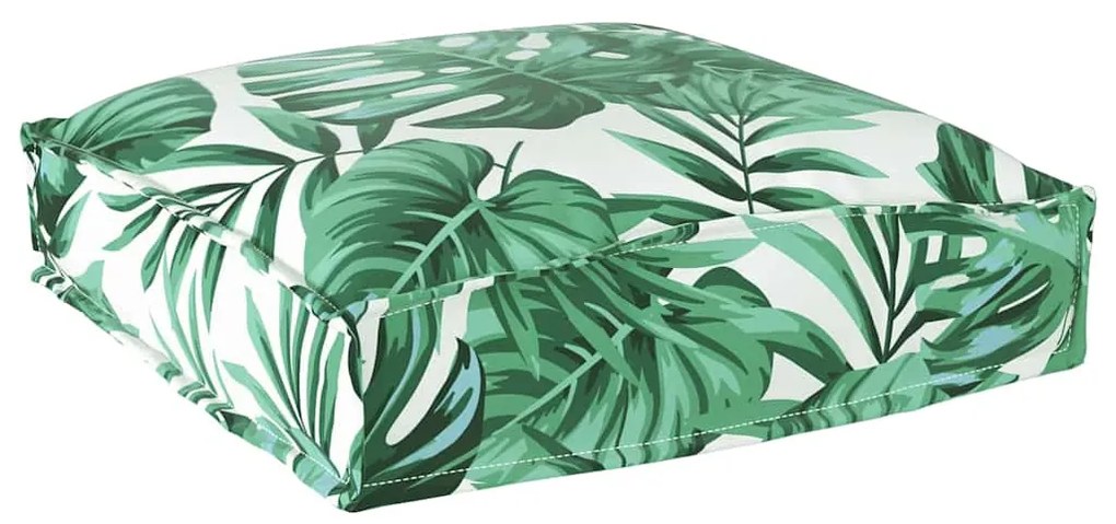vidaXL Μαξιλάρι παλέτας για κάθισμα Floral 6 pcs Μοτίβο φύλλων
