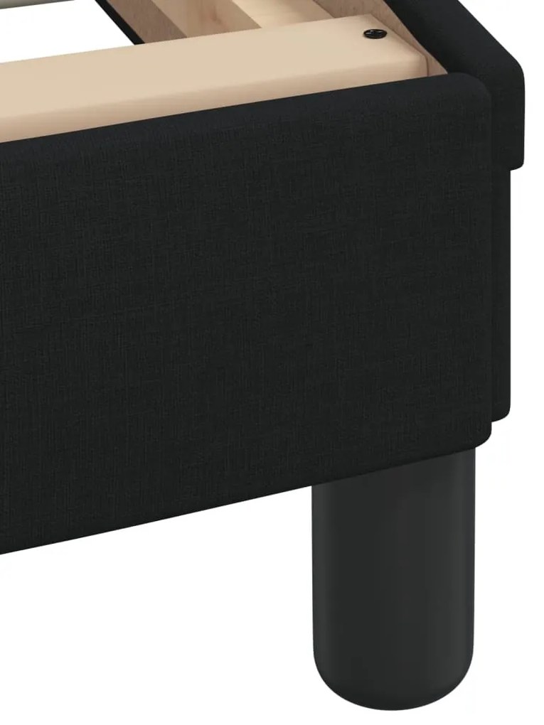 vidaXL Κρεβάτι με Στρώμα Dover Μαύρο 80 x 200 εκ. Υφασμάτινο