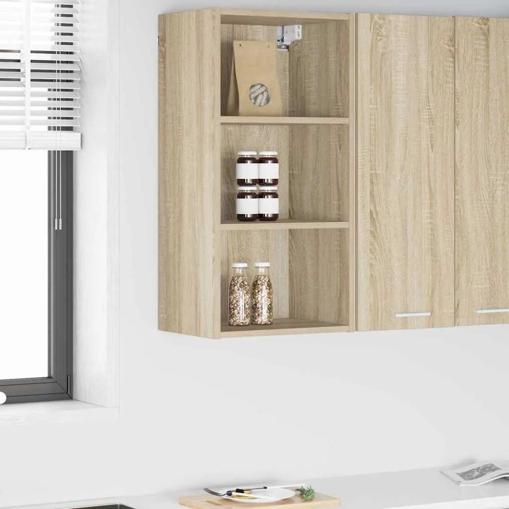 Κρεμαστό ντουλάπι με αποθήκευση Δρύς Sonoma 40 x 29,5 x 80 εκ.