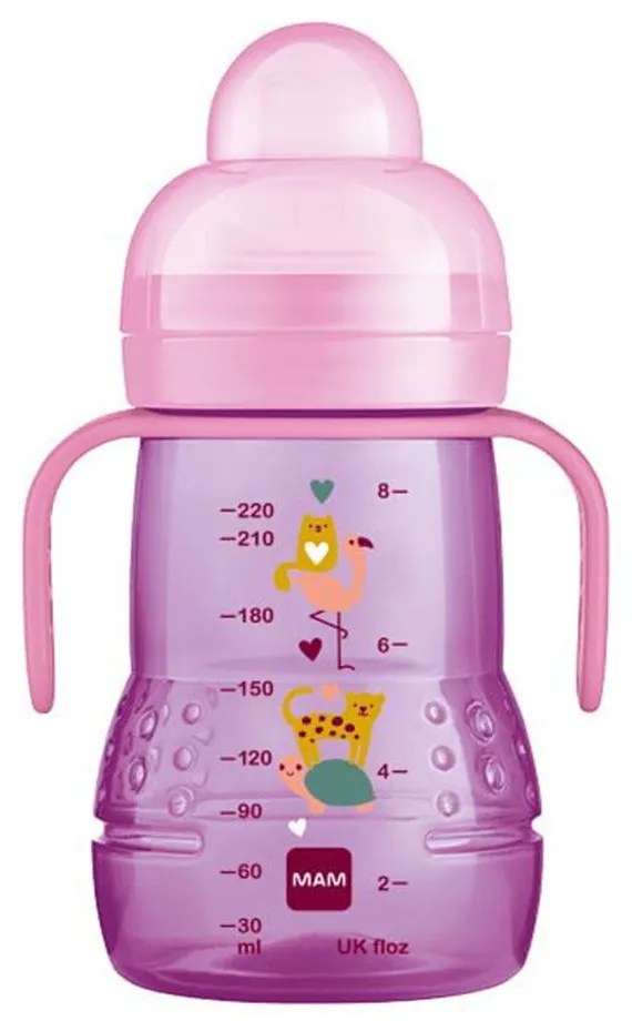 Μπιμπερό Μετάβασης Trainer+ Better Together 450G 220ml 4+ Μηνών Pink Mam 220ml Silicon,Plastic