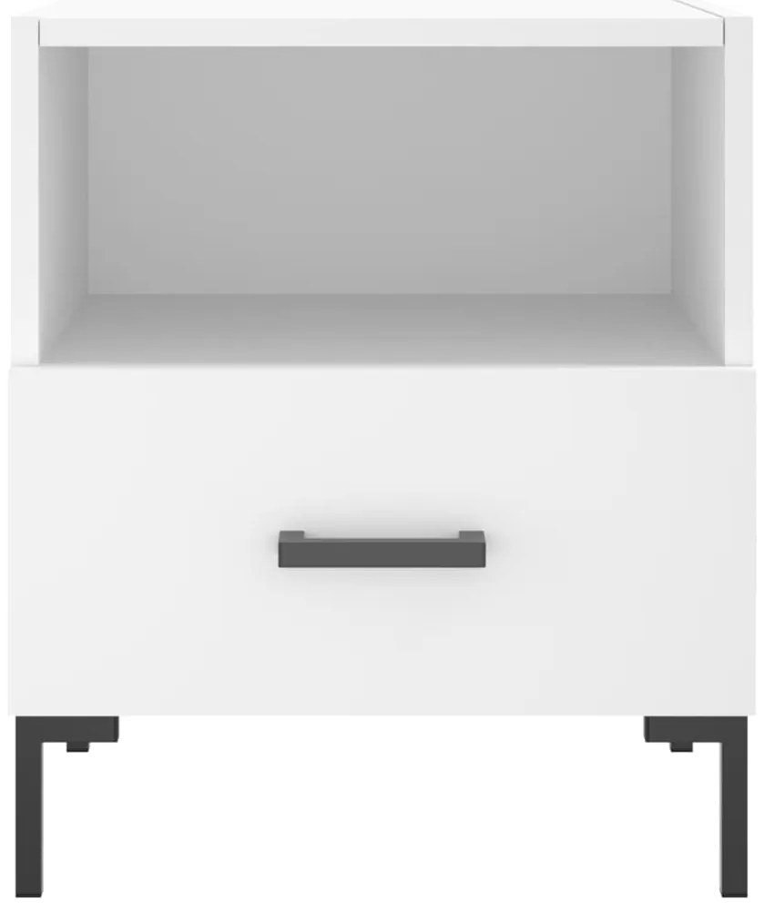 vidaXL Κομοδίνα 2 τεμ. Λευκά 40 x 35 x 47,5 εκ. από Επεξεργασμένο Ξύλο
