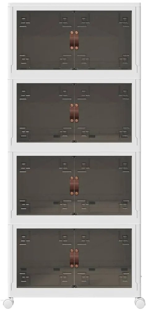 vidaXL Στοιβαζόμενο κουτί αποθήκευσης με τροχούς 4 Επιπ. 75 Λίτρα