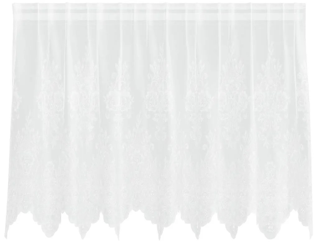 vidaXL Κουρτίνα Δαντέλας με κουρτίνες Λευκό 100 x 200 cm Πολυεστέρας