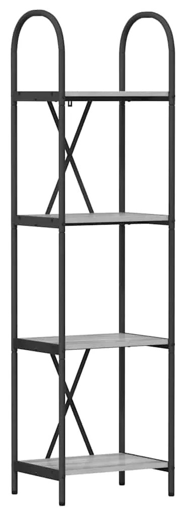 vidaXL Ράφι Βιβλίων Γκρι sonoma 40 x 30 x 146 εκ Επεξεργασμένο ξύλο