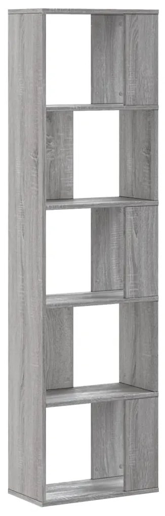 Βιβλιοθήκη 5 Επιπέδων Γκρι Sonoma 45x23,5x162,5 εκ. Επεξ. Ξύλο - Γκρι