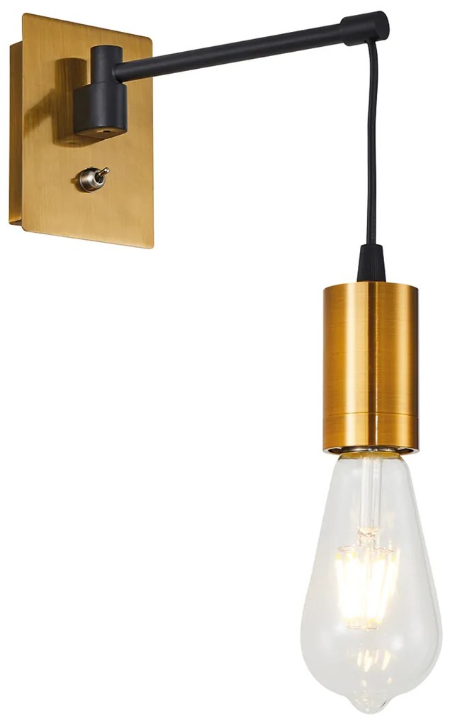 SE21-GM-9 ADEPT GOLD MATT & BLACK WALL LAMP Β3