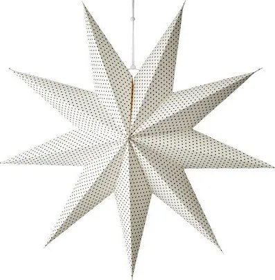 Αστέρι Φωτιζόμενο Ε27/Ε14 Λευκό-Μαύρο Πουά Χαρτί Βαμβάκι Μαγνήτης Φ60cm Uni Star L 760-402-04 Affari of Sweden 760-402-04