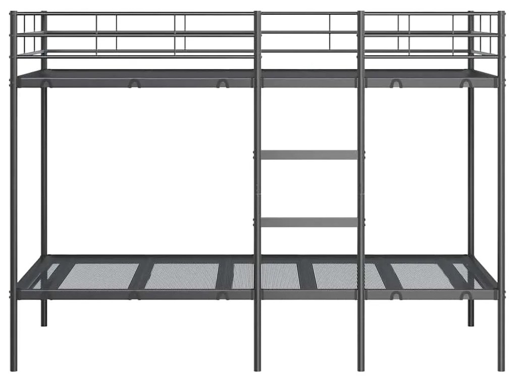 vidaXL Κουκέτα χωρίς στρώμα Μαύρο 107x203 cm Ατσάλι