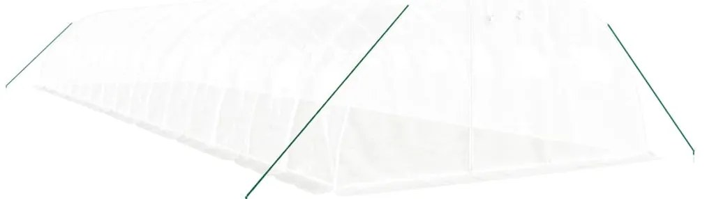 vidaXL Θερμοκήπιο Λευκό 64 μ² 16 x 4 x 2 μ. με Ατσάλινο Πλαίσιο