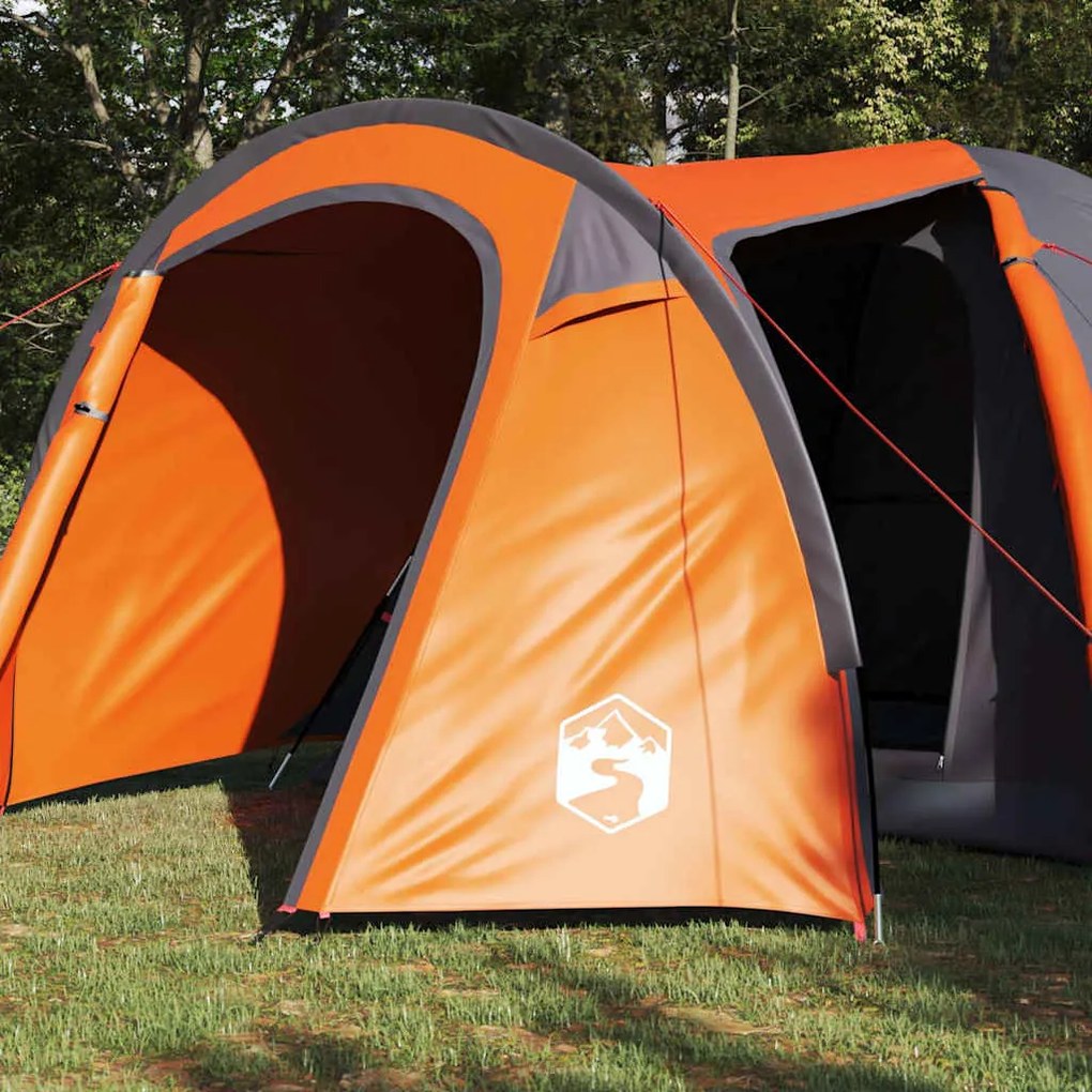 vidaXL Θόλος Τέντα με στέγη Γκρι και Πορτοκαλί 384 x 254 x 170 εκ.