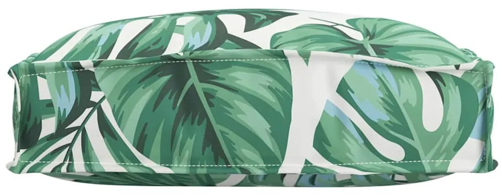 vidaXL Μαξιλάρι παλέτας για κάθισμα Floral 2 pcs Μοτίβο φύλλων