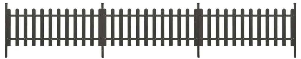 vidaXL Φράχτης με Στύλους 3 τεμ. 614 x 80 εκ. από WPC