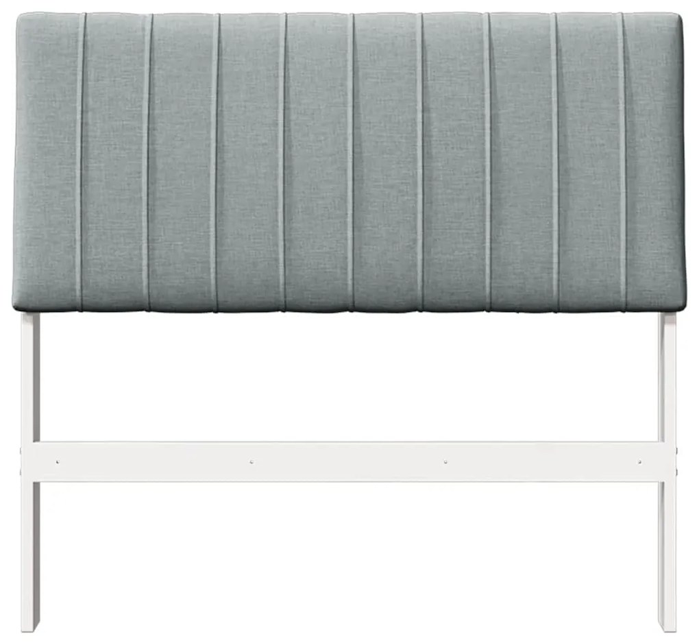 vidaXL Ταπετσαρισμένο κεφαλάρι Ανοιχτό γκρι 100 cm