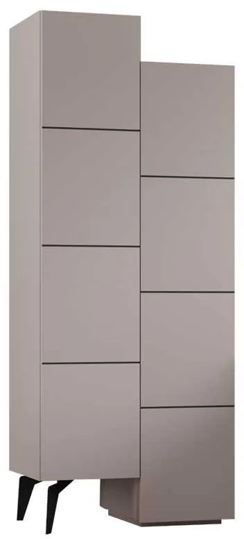 Ντουλάπι-στήλη Romane pakoworld μόκα 62.2x37.4x155.4εκ