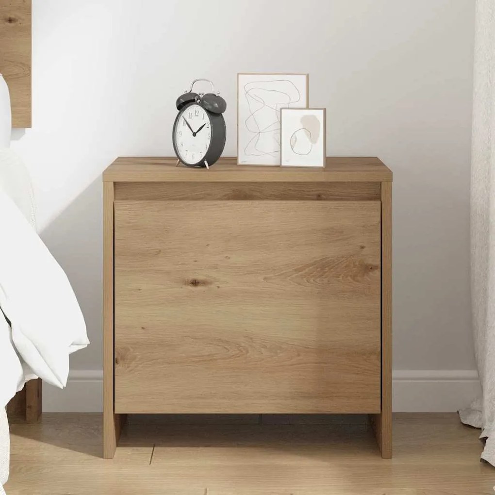 vidaXL Κομοδίνο artisan δρυς 45 x 34 x 44.5 εκ Επεξεργασμένο ξύλο