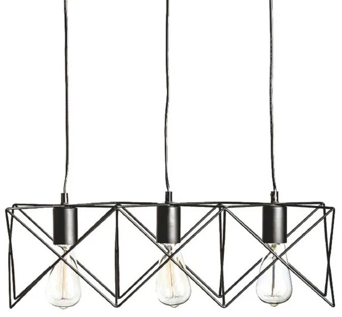 Φωτιστικό Οροφής Τρίφωτο Aca Andy KS1462P3BK Black