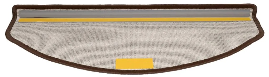 vidaXL Πατάκια Σκαλοπάτια 10 τεμ. 65x24x4 εκ. Καφέ Καφέ Ημίστρογγυλά Μεγάλα