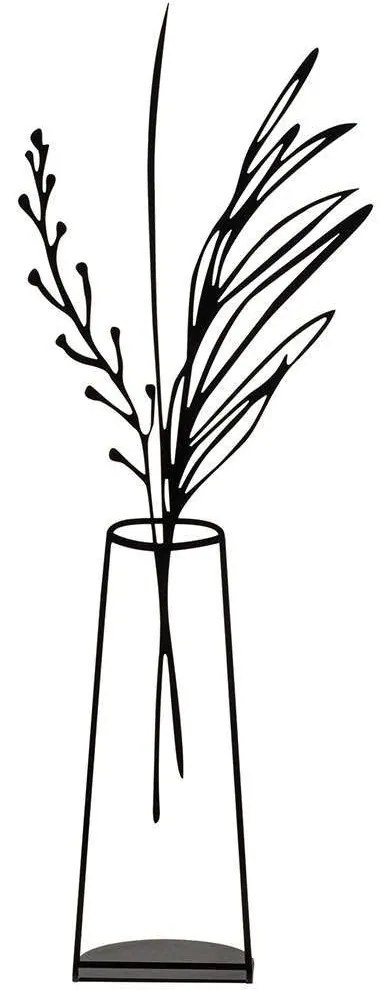 Διακοσμητικό Επιτραπέζιο Flowerpot 565TNL1164 19x50cm Black Aberto Design Metal