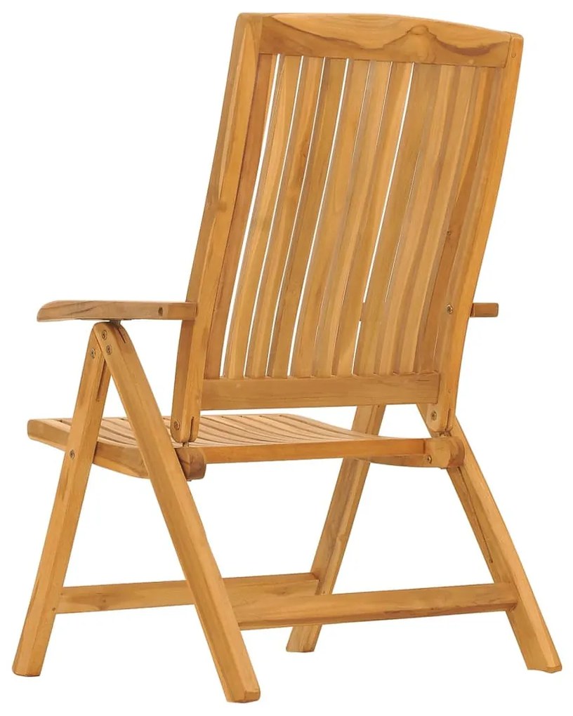 vidaXL Καρέκλες Κήπου Ανακλινόμενες 6 τεμ. Μασίφ Ξύλο Teak &amp; Μαξιλάρια