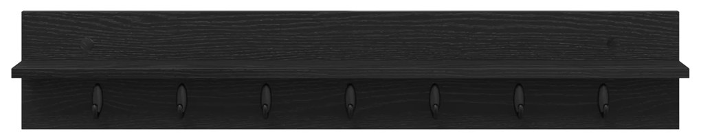 vidaXL Τοίχου Κρεμάστρα με ράφι Μαύρη δρυς 100 x 10.5 x 18 εκ