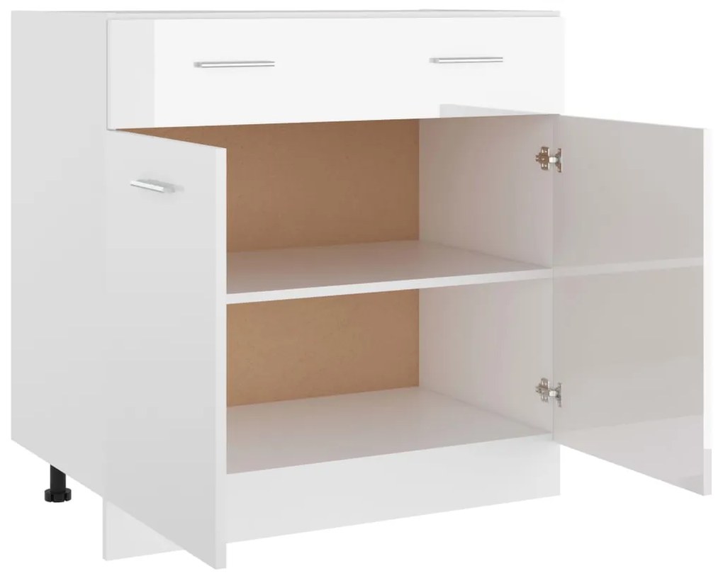 vidaXL Ντουλάπι Νεροχύτη Lyon Γυαλιστερό Λευκό 80x46x81,5εκ.