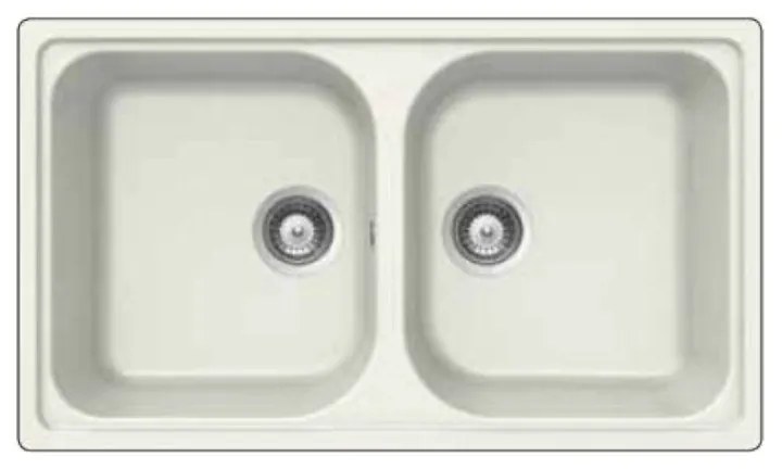 Macart Lithos N-200 Ένθετος Νεροχύτης Alaska (Ζαχαρί)