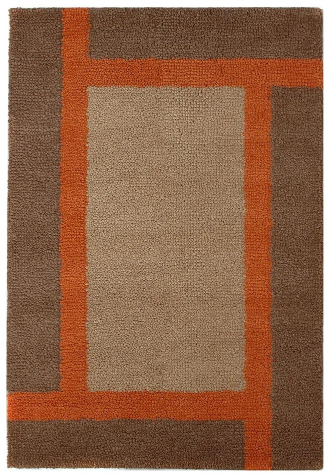 Χειροποίητο Χαλί Kyoto MISISIPI ΒΕ BROWN Royal Carpet - 160 x 230 cm - 19SRMIBEBR.160230 - 19SRMIBEBR.160230