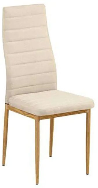 Καρέκλα Jetta ΕΜ966F,126 Beige Σετ 6τμχ Wood, Fabric