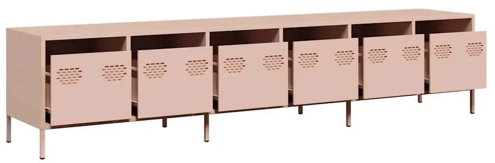 ντουλάπι τηλεόρασης  Ροζ 202x39x43,5 cm Ατσάλι ψυχρής έλασης 3307150