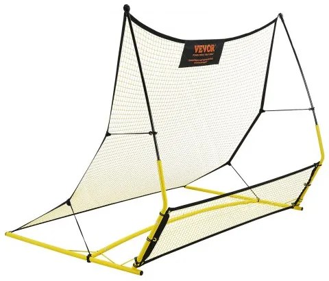 VEVOR Soccer Trainer, 2-IN-1 Portable Soccer Rebounder Net, 72"x51" Iron Soccer Practice Equipment, Sports Football Rebounder Wall with Portable Bag, Perfect for Team Solo Training, Passing, Volley