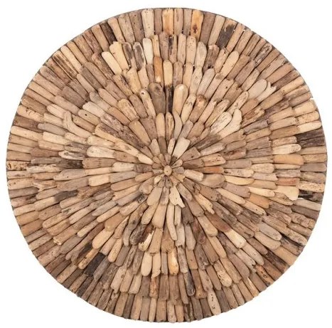 Διακοσμητικό τοίχου Wargrene Pakoworld φυσικό drift ξύλο Φ60x6εκ 336-000016-336-000016-Καφέ 336-000016