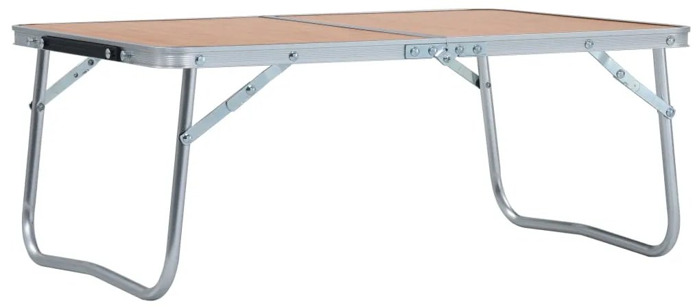 vidaXL Τραπέζι Κάμπινγκ Πτυσσόμενο Καφέ 60 x 40 εκ. Αλουμινίου