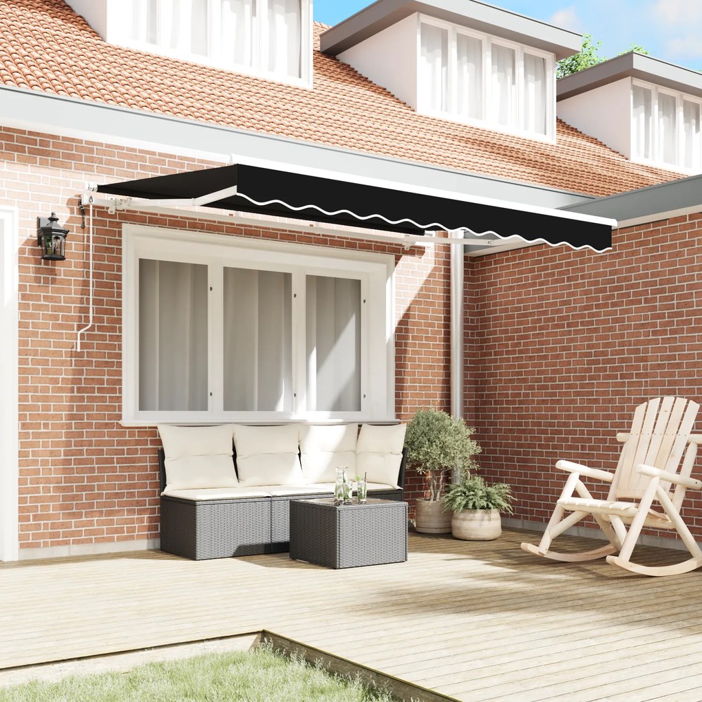vidaXL Σκηνίτσα Αναδιπλούμενη Μαύρο 350 x 200 cm